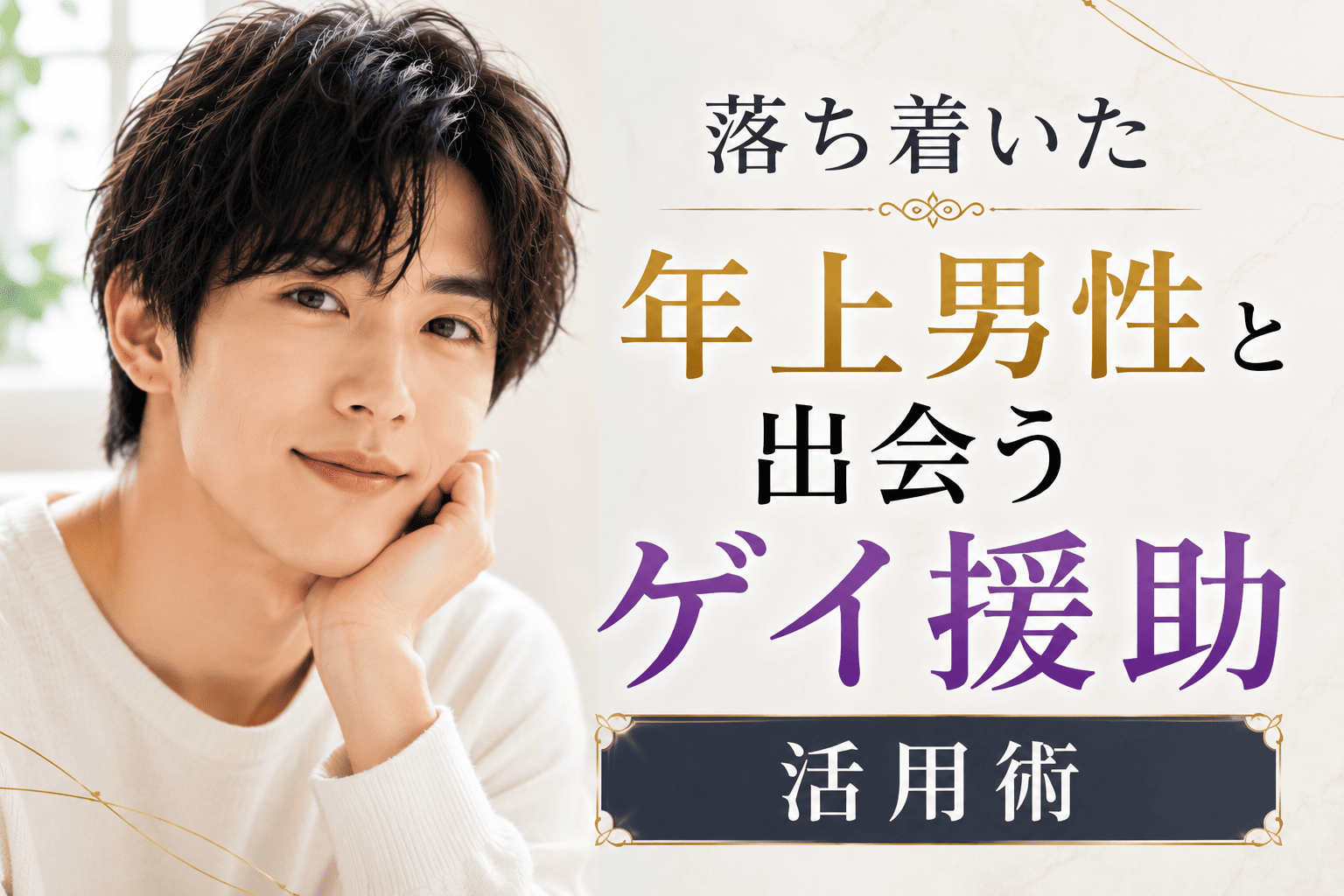 【即日から始められる】落ち着いたお金持ちの年上男性と出会えるゲイ援助可能なサイト紹介